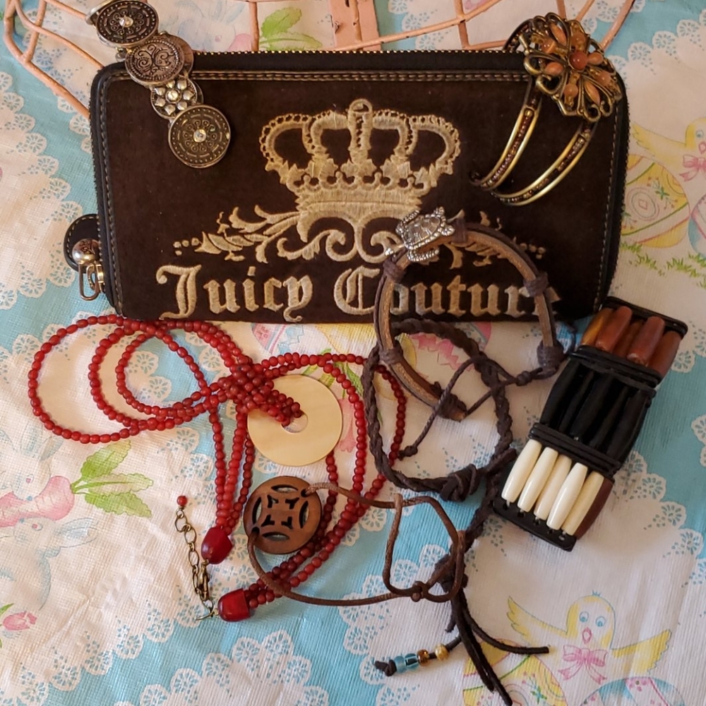 Juicy Couture Wallet & Lot of Jewelry